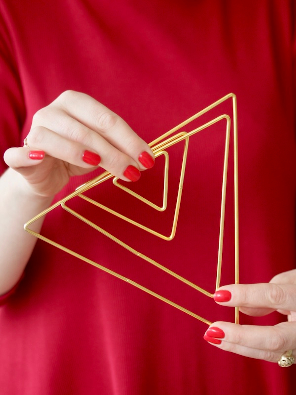 Набор треугольников металлических 4 шт: 20 см, 15 см, 10 см, 5 см