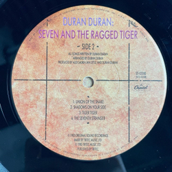 Винтажная виниловая пластинка LP Duran Duran Seven And The Ragged Tiger (USA 1983)