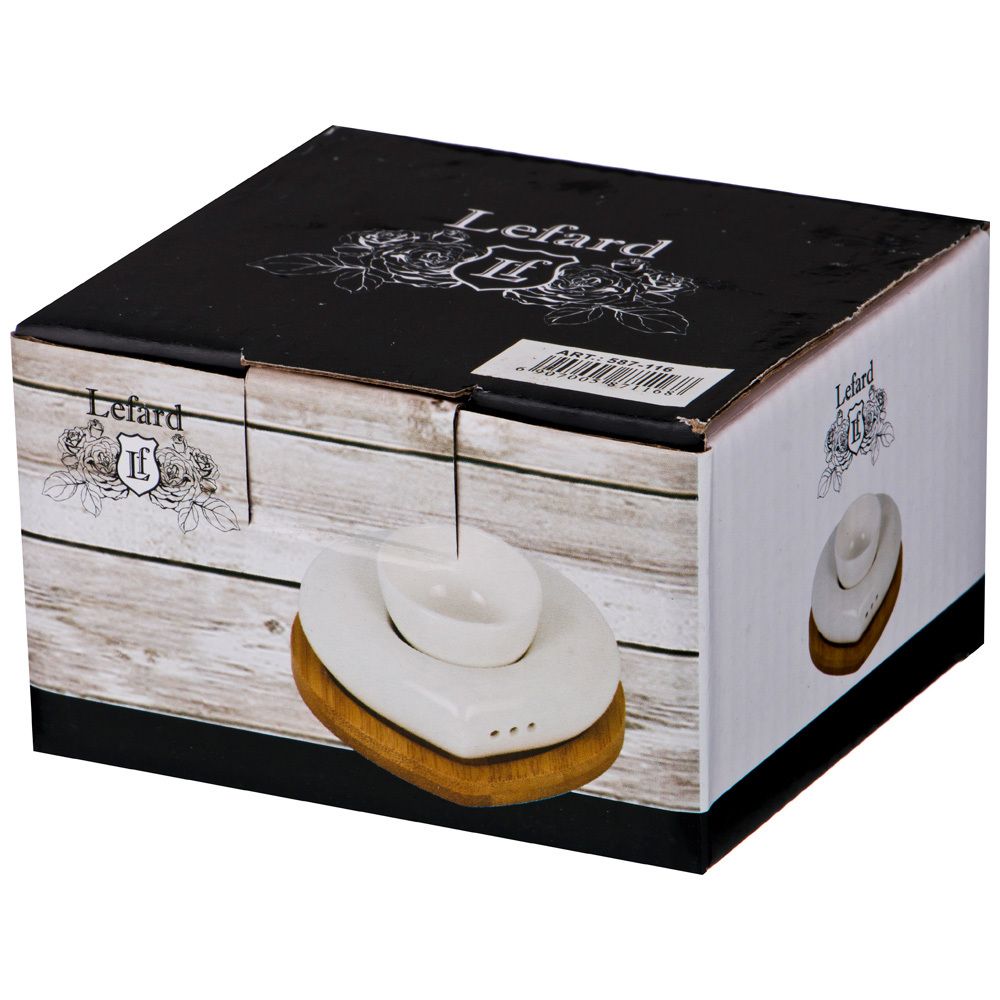 НАБОР ДЛЯ ЗАВТРАКА LEFARD "NATIVE" 2ПР.: ПОДСТАВКА Д/ЯЙЦА + СОЛОНКА 10*9,5 СМ В=4,5 СМ (КОР=54НАБ.)