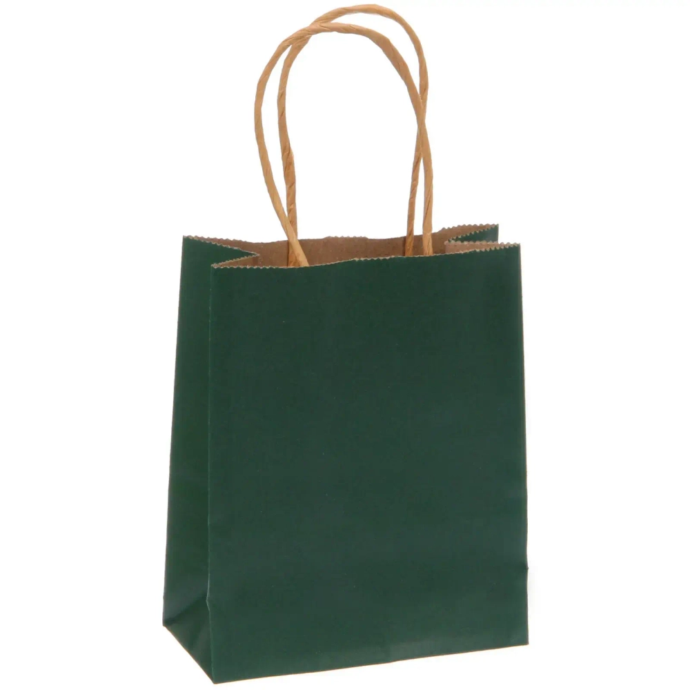 Пакет подарочный «Классика» 15*12*6 см, тёмно зеленый