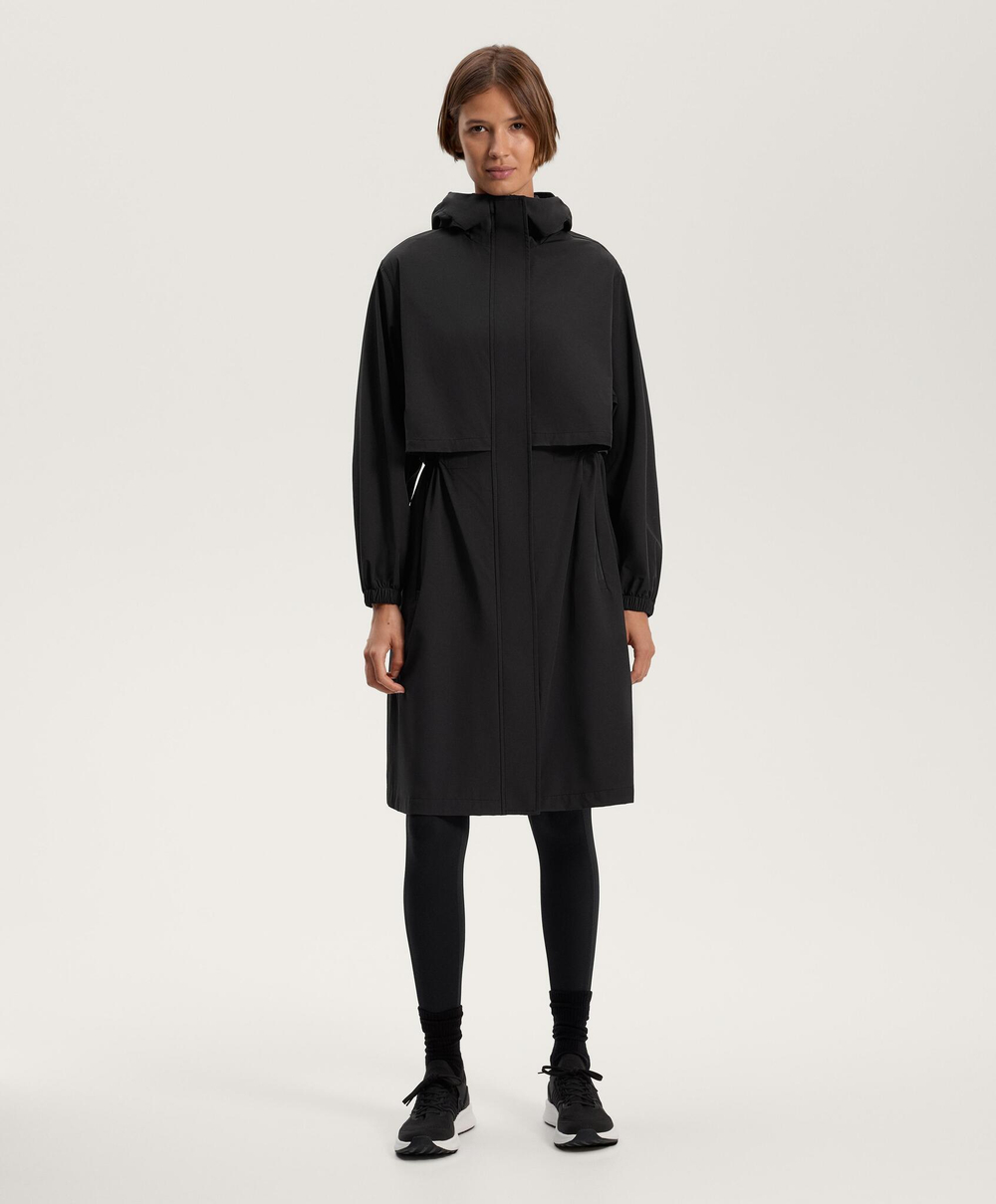 Oysho Сверхлегкий плащ с водонепроницаемостью 10 000 мм, черный