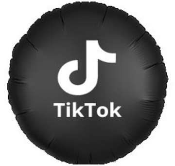 Чёрный круг "Логотип ТикТок" 46 см