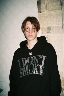 [FROM MOSCOW] Худи DONSMOKE "Rhinestone Logo" Oversized Hoodie