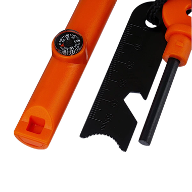 Огниво PR-23508-9 + шнурок, кресало, компас и свисток
