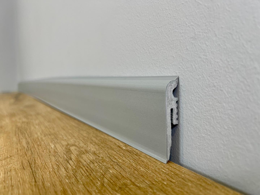 Плинтус гибкий Arbiton VIGO 60 Тёмно-серый 15Х60Х2200 мм