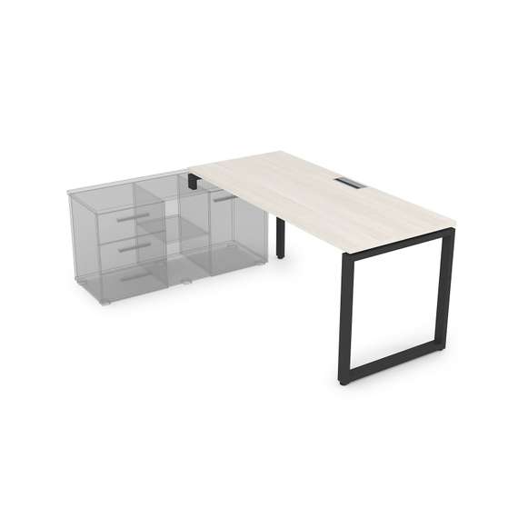 СТЛ-О.974 Стол рабочий прямолинейный, три опоры - левый (1600*700*750)