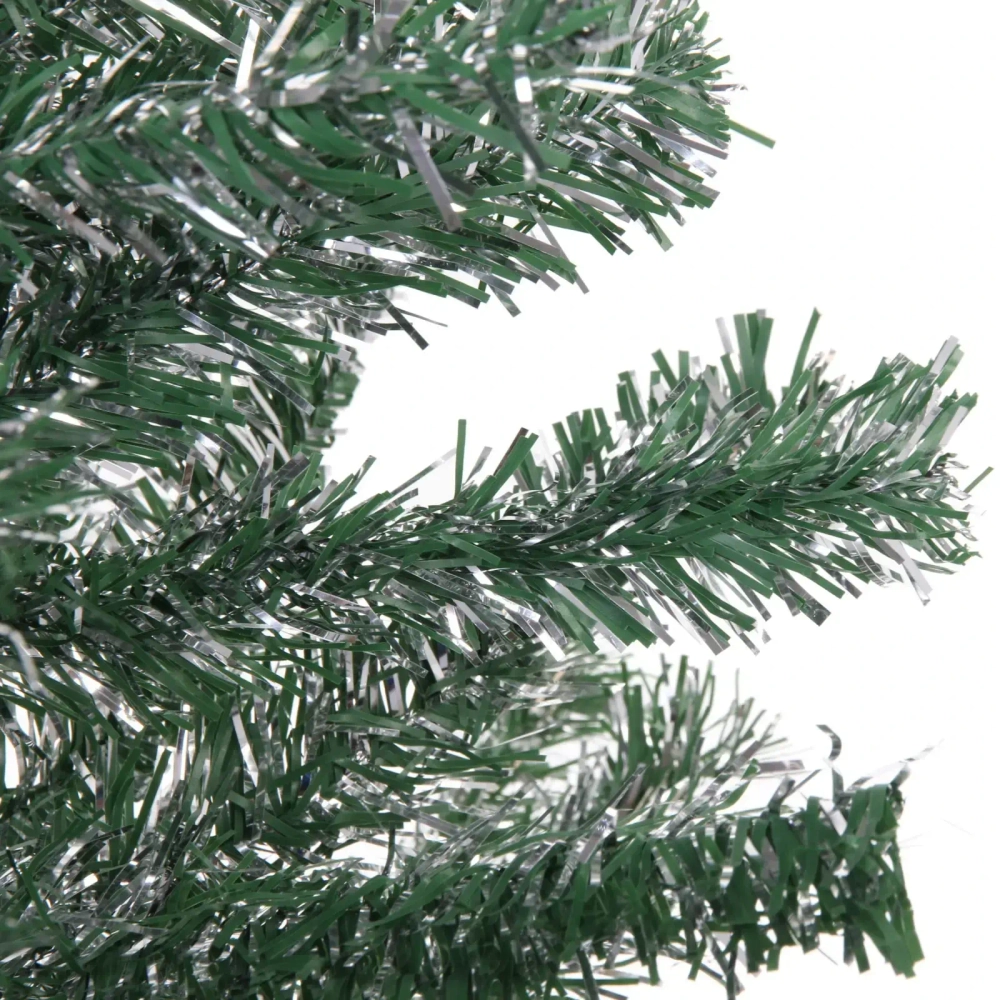 Ёлка «Серебряная дымка» 150 см, ПВХ зеленый с серебром (420 веток)