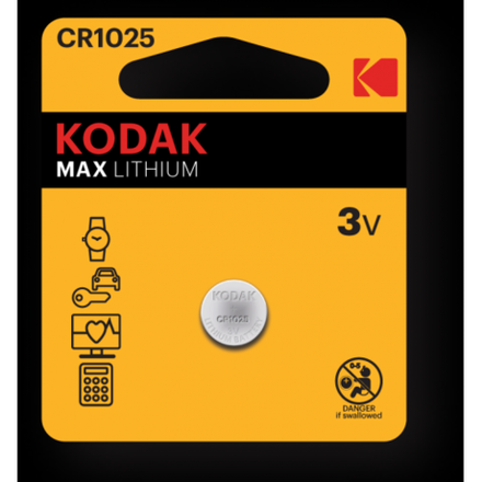 Батарейки Kodak CR1025-1BL MAX Lithium