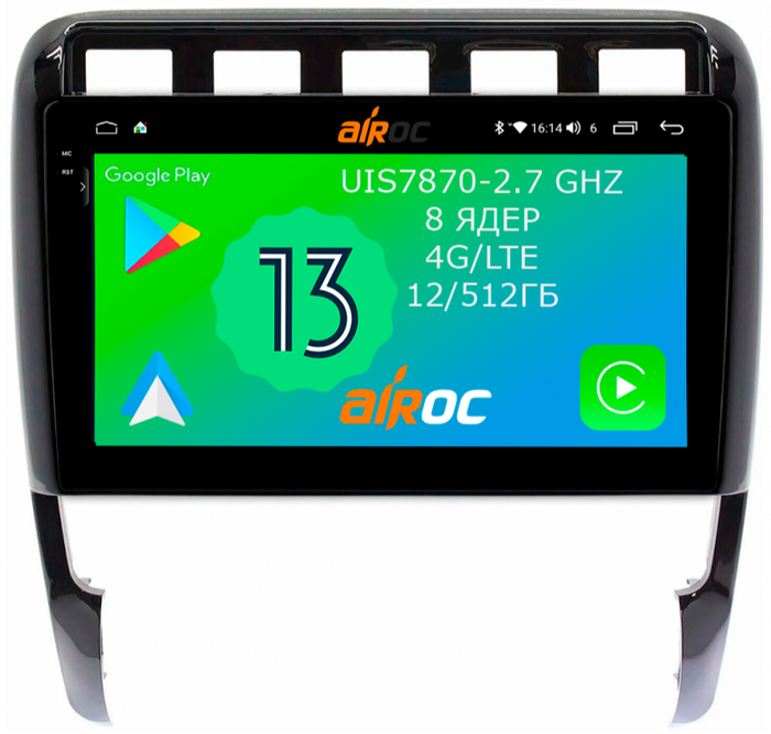 Магнитола для Porsche Cayenne 2002-2010 - Airoc 2K AU-2921 на Android 13, Быстрейшая, SIM-слот