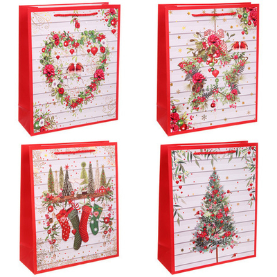 Пакет подарочный «Новогодняя суета» 26*32*10 см, микс
