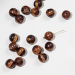 Бусина Дзи "Полосы" из агата, 10мм, коричневый