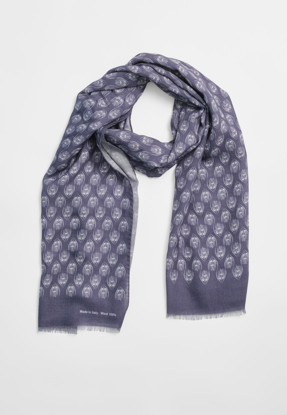 Шерстяной палантин Qarlygash & Qyzgaldaq BLUE 68х180