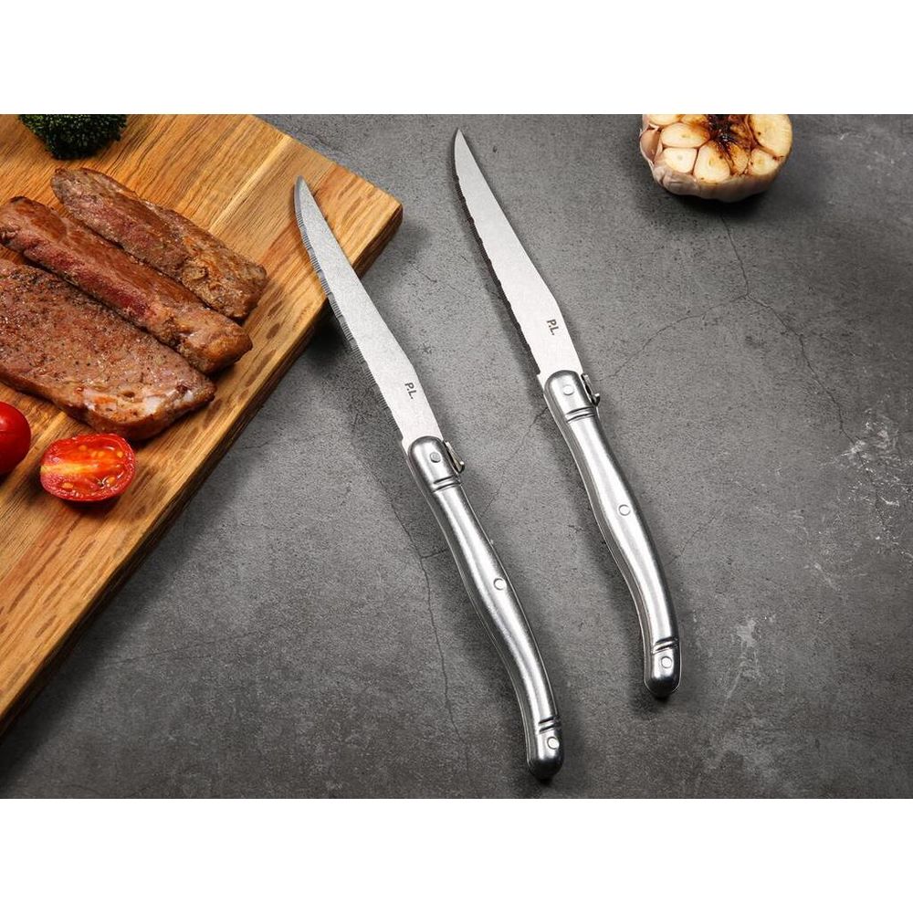 Нож для стейка 23,4 см "  Paris" Vintage Steel Silver P.L. Proff Cuisine