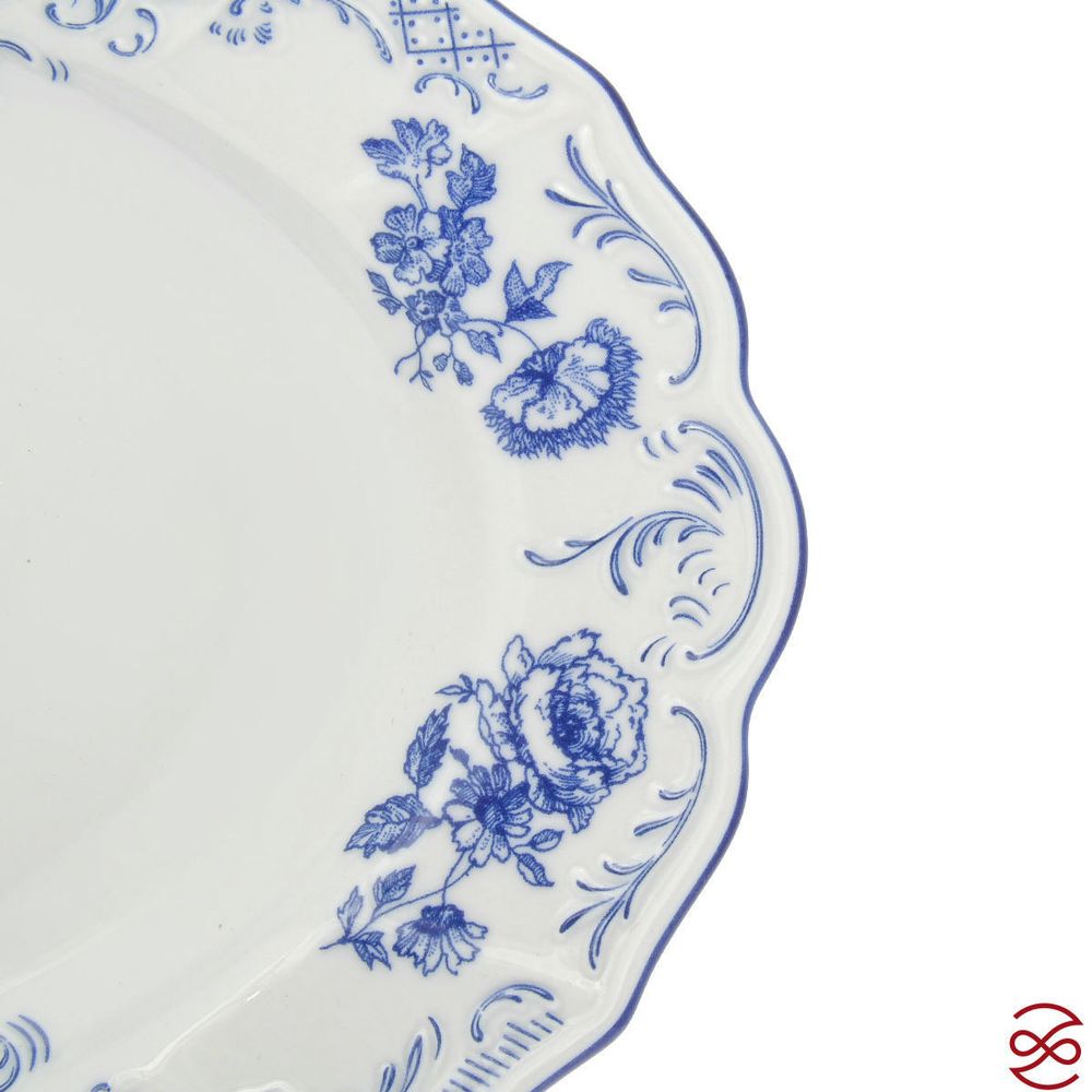 Блюдо овальное Bernadotte Синие розы 36 см