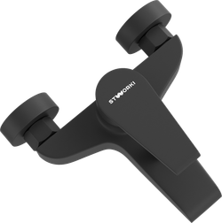 Смеситель для ванны с душем STWORKI Эстфолл S44100BK + Душевой гарнитур Ольборг S20190BK, матовый черный