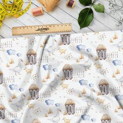 Ткань поплин мама гусыня