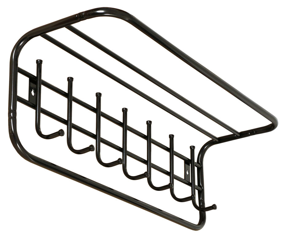 Настенная вешалка с полкой для шапок