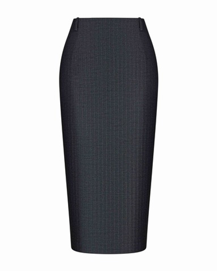 Юбка макси прямая из костюмной ткани