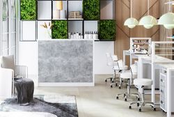 Стойка администратора DESK с тумбой на колесах