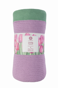 Плед 150х200 Luxberry Tulip фиалка/базилик