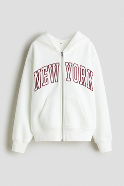 H&M Толстовка с вышивкой, белый