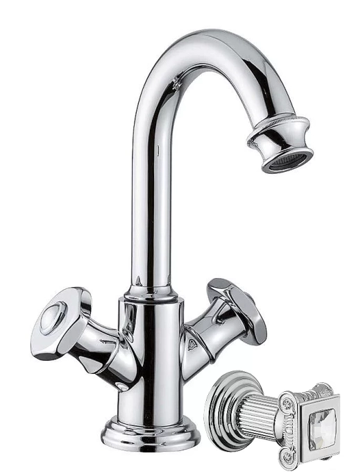 Смеситель для раковины Cezares APHRODITE-LS2-01-Sw хром/ручки Swarovski