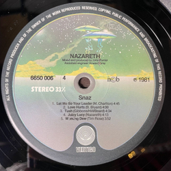 Винтажная виниловая пластинка LP Сборник Nazareth Snaz (Швеция 1981) Hair Of The Dog