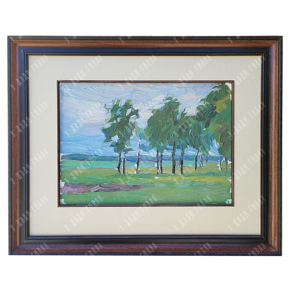 Динес Ю. С. Камни, море. Гурзуф. Этюд. Картон, масло. 1955 г.