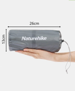 Коврик надувной Naturehike 196х64х7 см, серебристый карбон