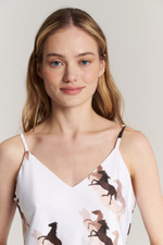 Шелковый топ - бегущие лошади