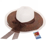 Шляпа женская с широкими полями «TiraMiSu- Адель», микс 5 цветов, р58, ширина полей 13 см