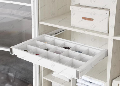 S-6715-W Ящик для аксессуаров в базу 600 мм, Starax, (560-590х475х100 мм), белая