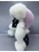 шапка ушанка зимняя меховая с флисом теплая стильная