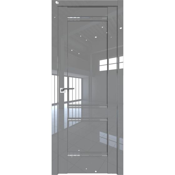 Межкомнатная дверь глянцевая Profil Doors 1L грей люкс глухая