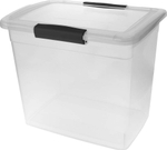 Ящик для хранения 20л с защелками "Keeplex Vision" 37*27,4*31,3см, прозрачный кристалл