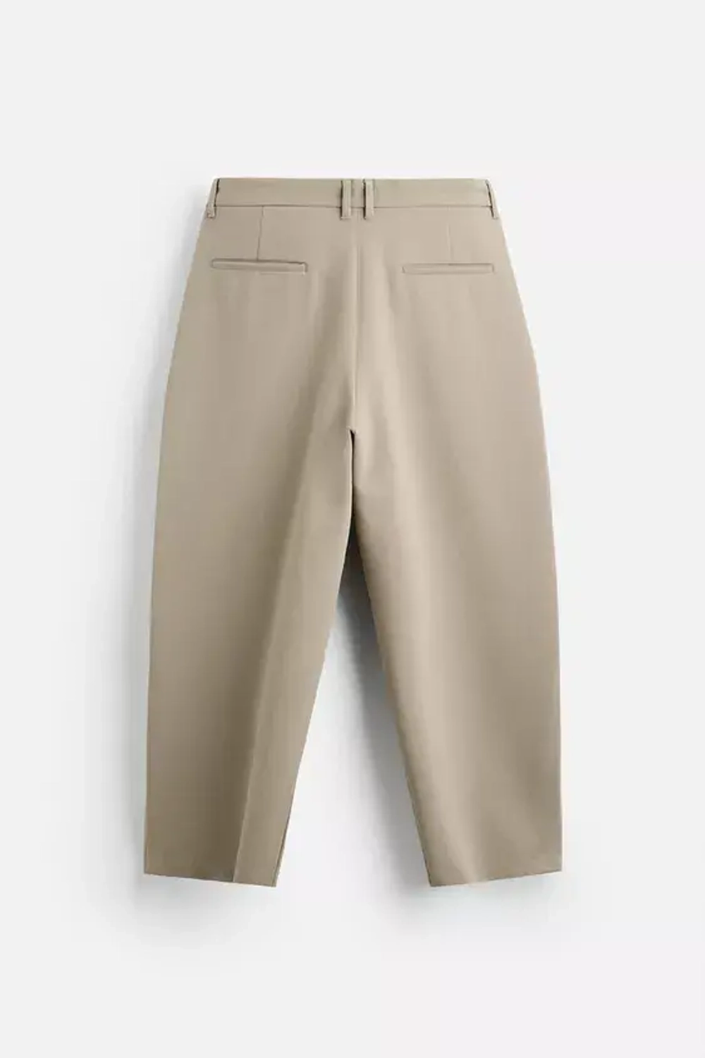 ZARA БРЮКИ СВОБОДНОГО КРОЯ СО СКЛАДКАМИ, СВЕТЛЫЙ РЫЖЕВАТО-КОРИЧНЕВЫЙ