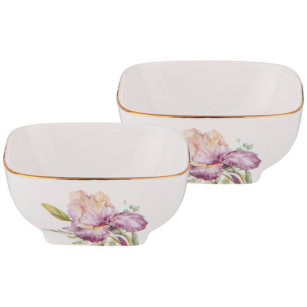 НАБОР САЛАТНИКОВ КВАДРАТНЫХ LEFARD "IRISES" 2 ШТ. 8*4 СМ 100 МЛ (КОР=36НАБ.)