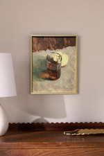 Картина 'Стакан и яблоко'