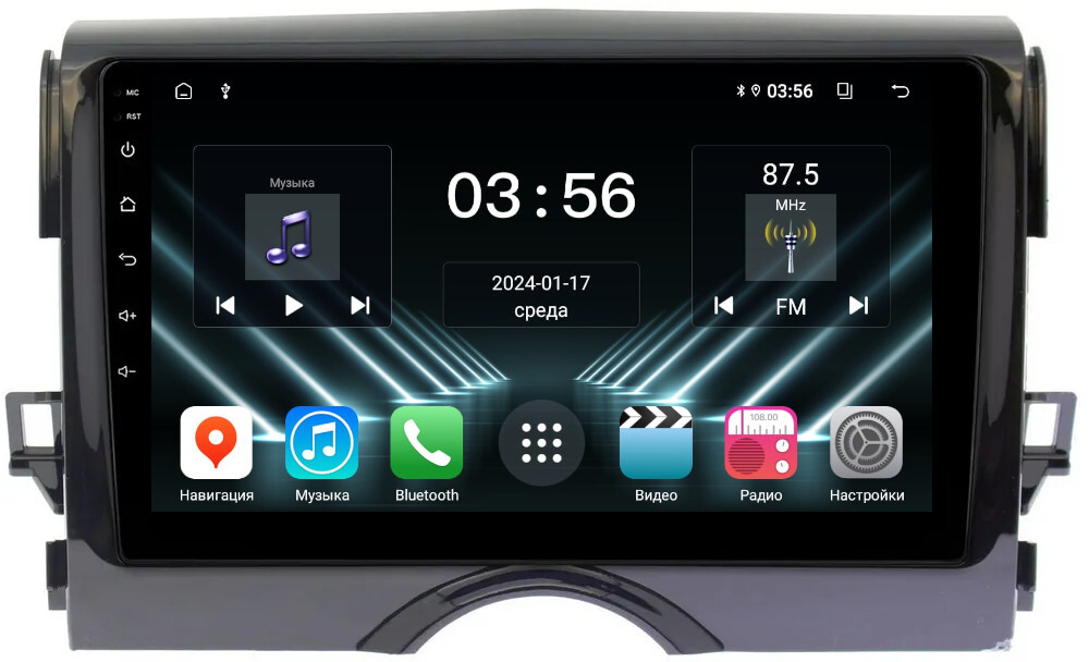 Магнитола для Toyota Mark X 130 2009-2019 - FarCar DX9-9537 монитор 9" IPS на Android 13, 4+64Гб, CarPlay