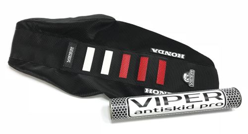 Чехол сиденья Honda CRF 250 18 и CRF 450 17-18 Бело-Красные вставки