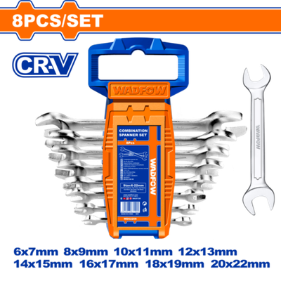 Набор комбинированных ключей 8 шт (6/12) WADFOW WDS2208