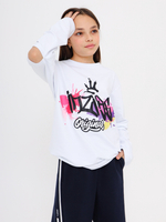 Лонгслив over Graffiti, белый