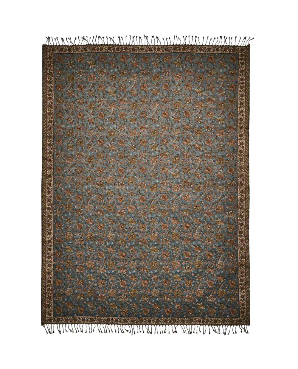 Zara Home плед из хлопка, синий, 140x190 см