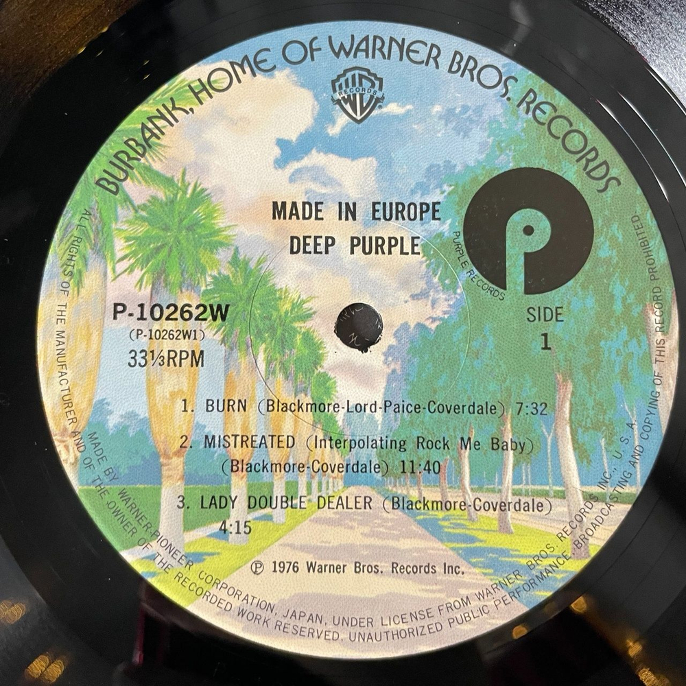 Винтажная виниловая пластинка LP Deep Purple Made In Europe (Japan 1976) (Obi) Lady Double Dealer P-10262W