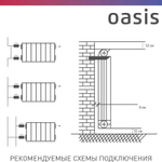 Радиатор биметаллический OASIS Эко 500 мм 8 секций
