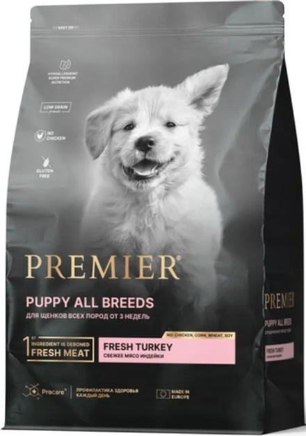 Premier DOG PUPPY свежее мясо Индейки 10кг.