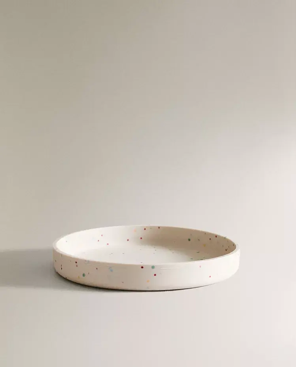 ZARA HOME ДЕТСКАЯ СИЛИКОНОВАЯ ТАРЕЛКА В ГОРОШЕК, РАЗНОЦВЕТНЫЙ