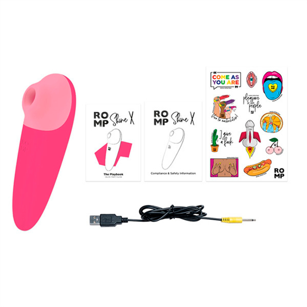 Бесконтактный клиторальный стимулятор 14,2см Romp Shine X RPST2SG2
