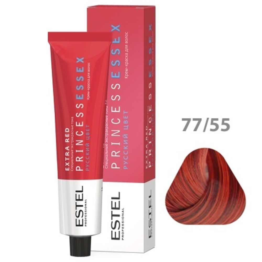 77/55 Крем-краска ESTEL PRINCESS ESSEX, Русый красный интенсивный (EXTRA RED)