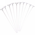 Набор палочек для шариков воздушных с держателем, 42 см (10 шт), белый